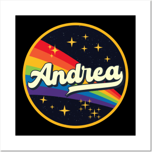 Andrea // Rainbow In Space Vintage Style Posters and Art